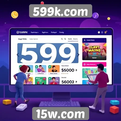 Análise da interface do usuário do site 599k.com